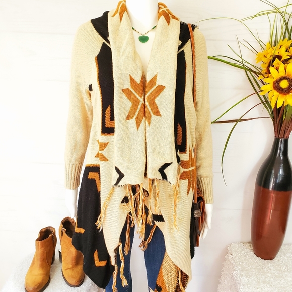 LF Sweaters - LF Millau pretty shawl collar wrap cardigan